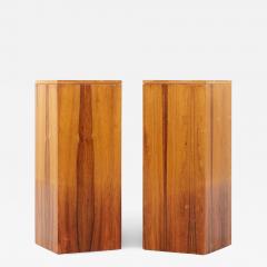 Mid Century Rosewood Pedestal Pair - 3699252