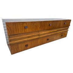 Mid Century Rougier 9 Drawer Walnut Dresser - 4375821