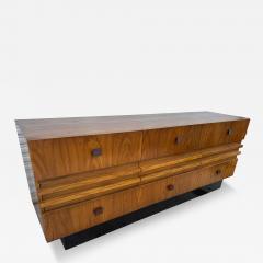 Mid Century Rougier 9 Drawer Walnut Dresser - 4379361