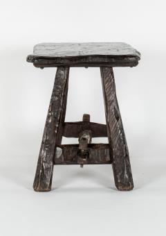 Mid Century Rustic Brutalist Side Table - 3526634