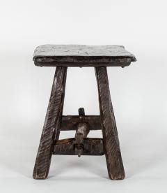 Mid Century Rustic Brutalist Side Table - 3526635