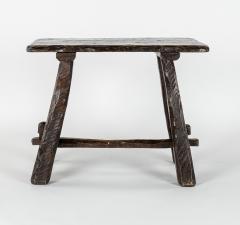 Mid Century Rustic Brutalist Side Table - 3526636