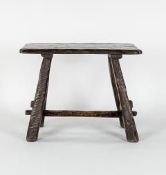 Mid Century Rustic Brutalist Side Table - 3526637