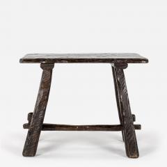 Mid Century Rustic Brutalist Side Table - 3601713