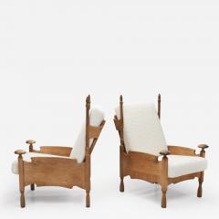 Mid Century Sculpted Castle Chairs Europe ca 1960s - 2796483