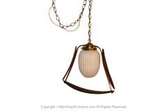 Mid Century Sculpted Hanging Swag Lamp Chandelier Pendant Light - 2980049