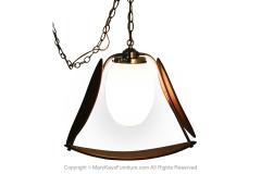 Mid Century Sculpted Hanging Swag Lamp Chandelier Pendant Light - 2980051