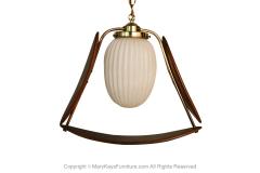 Mid Century Sculpted Hanging Swag Lamp Chandelier Pendant Light - 2980052