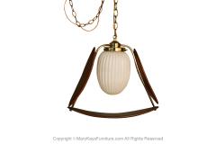 Mid Century Sculpted Hanging Swag Lamp Chandelier Pendant Light - 2980053