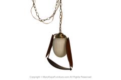 Mid Century Sculpted Hanging Swag Lamp Chandelier Pendant Light - 2980061