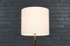 Mid Century Sculpted Wood Floor Lamp by Roller Lamp Co  - 4639073