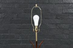 Mid Century Sculpted Wood Floor Lamp by Roller Lamp Co  - 4639078