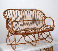 Mid Century Sculptural Bent Bamboo Settee - 709953