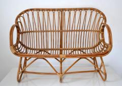 Mid Century Sculptural Bent Bamboo Settee - 709969