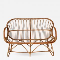 Mid Century Sculptural Bent Bamboo Settee - 712914