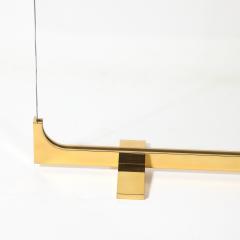 Mid Century Sculptural Polished Brass Glass Fireplace Screen - 4792443