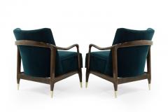 Mid Century Sculptural Walnut Lounge Chairs 1950s - 831744