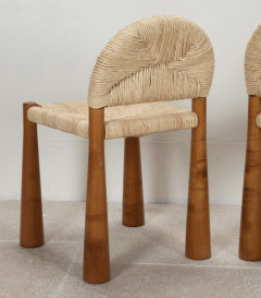 Mid Century Set of 6 Italian Dining chairs by Alessandro Becchi 1970s - 4246081