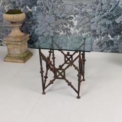 Mid Century Sicilian Cast Iron and Gilt Bronze Table with Glass Top - 3905808