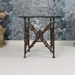 Mid Century Sicilian Cast Iron and Gilt Bronze Table with Glass Top - 3905809