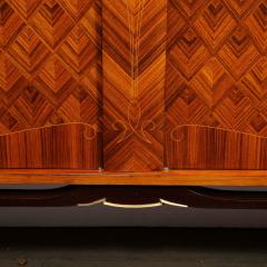 Mid Century Sideboard in Book Matched Walnut Rosewood with Tulip Wood Inlays - 2909582