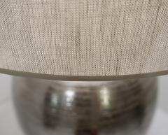 Mid Century Silver Enameled Ceramic Table Lamp - 2542095