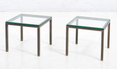 Mid Century Solid Bronze and Glass Side Tables 1970 - 2126498