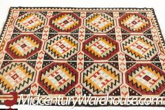 Mid Century Southwest Inspired Flatweave Wool Rug - 2354382