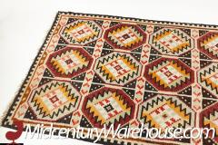 Mid Century Southwest Inspired Flatweave Wool Rug - 2354384