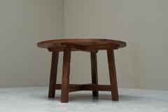 Mid Century Spanish Style Dining or Center Table in Solid Wood and Wrought Iron - 4396321