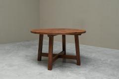 Mid Century Spanish Style Dining or Center Table in Solid Wood and Wrought Iron - 4396322