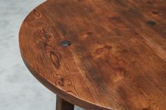 Mid Century Spanish Style Dining or Center Table in Solid Wood and Wrought Iron - 4396324