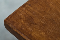 Mid Century Stool in Solid Oak Europe 1960s - 4803271