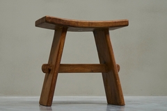 Mid Century Stool in Solid Oak Europe 1960s - 4803343