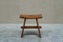 Mid Century Stool in Solid Oak Europe 1960s - 4803366