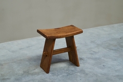 Mid Century Stool in Solid Oak Europe 1960s - 4803393