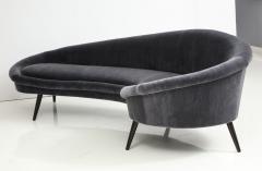 Mid Century Style Curved Sofa Organic form Re upholstered - 776359