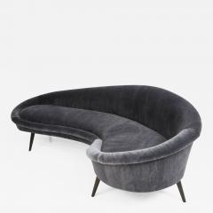 Mid Century Style Curved Sofa Organic form Re upholstered - 777408