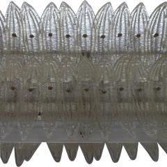 Mid Century Style Transparent Murano Glass And Brass Italian Suspension Lamp - 4558848