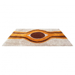 Mid Century Swedish Style Rya Area Shag Rug in Modern Design - 2567665