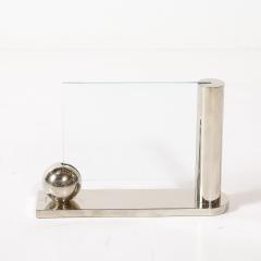 Mid Century Swid Powell Silver Plated Picture Frame with Spherical Detail - 4744935