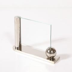 Mid Century Swid Powell Silver Plated Picture Frame with Spherical Detail - 4744937