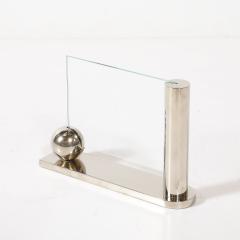Mid Century Swid Powell Silver Plated Picture Frame with Spherical Detail - 4744947