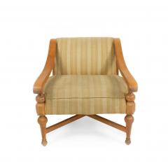 Mid Century Sycamore Upholstered Arm Chairs - 1378767