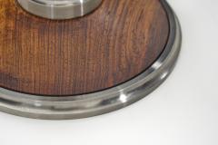 Mid Century Table Lamp with Wood and Steel Stem Denmark 1960s - 4752204