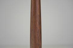 Mid Century Table Lamp with Wood and Steel Stem Denmark 1960s - 4752206