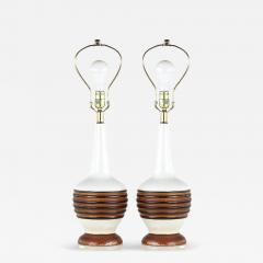 Mid Century Table Lamps Pair - 3758377