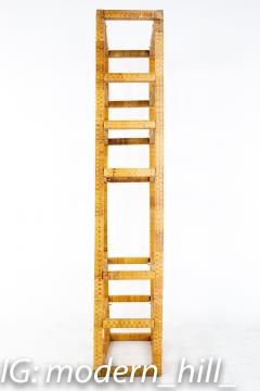 Mid Century Tall Cane and Glass Etagere Shelf - 2354732
