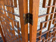 Mid Century Teak Four Panel Room Divider Screen - 4755722