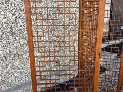 Mid Century Teak Four Panel Room Divider Screen - 4755797